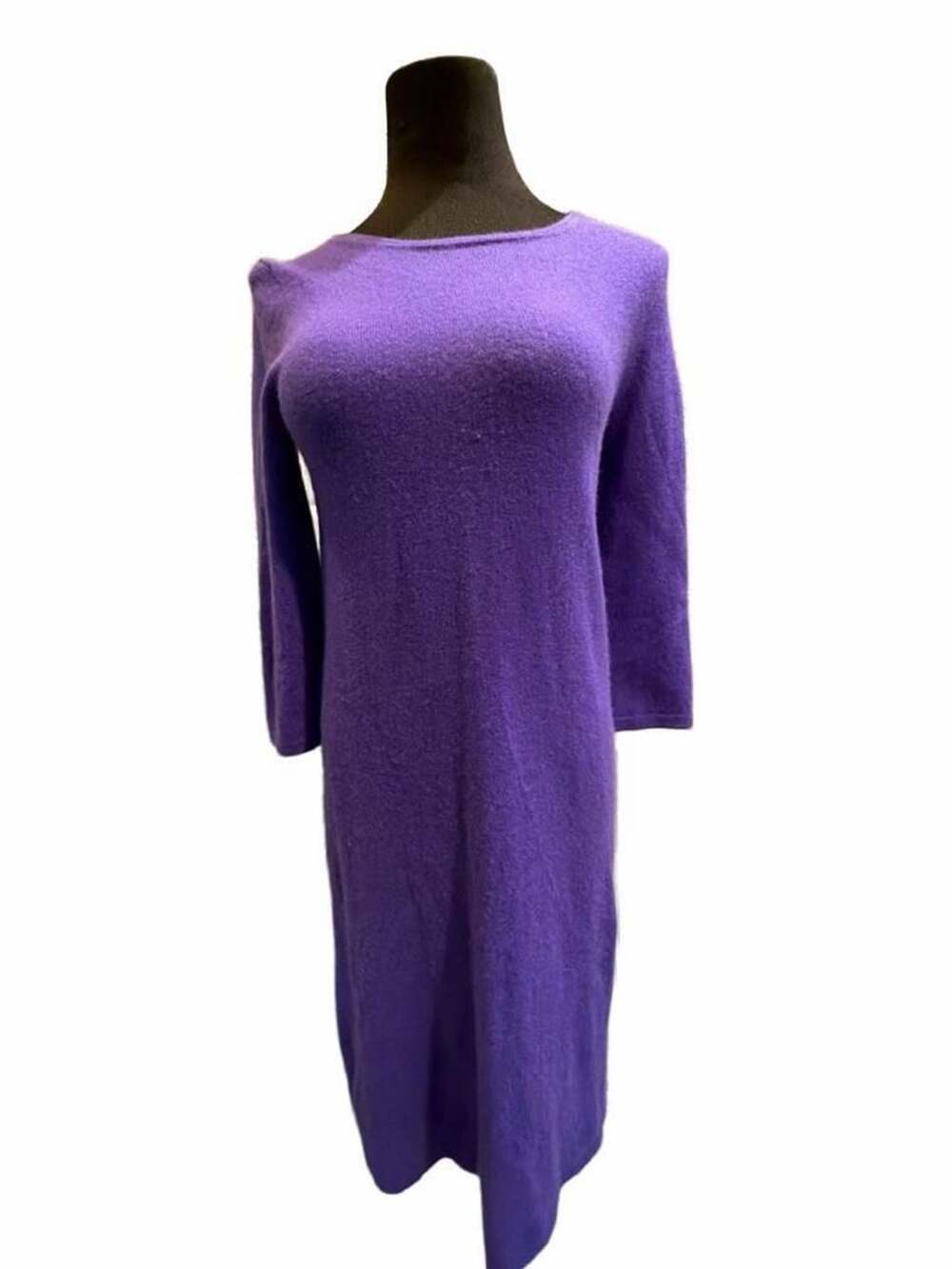 731 J.Crew Buonissima Cashmere Sweater Dress Size M Purple